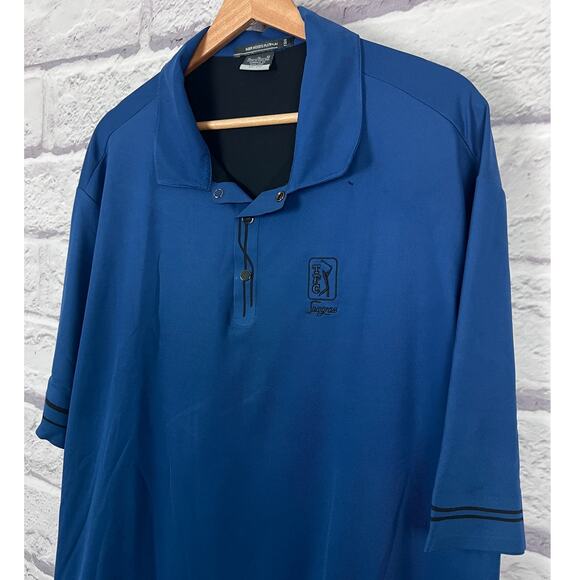 Tiger Woods Mens XL TPC Sawgrass Performance Athletic Golf Dri-FIT Polo Shirt - Picture 5 of 14